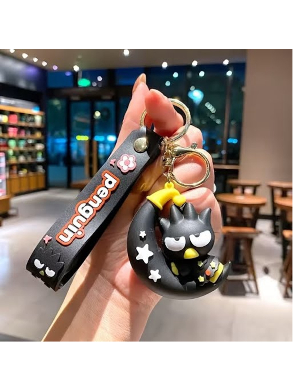 #BM-2165 Badtz Maru on the Moon Keychain